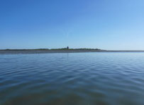 Paddeln vorm Leuchtturm Obereversand