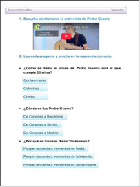 Escucha la entrevista y responde 