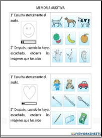 Marca las imágenes oídas