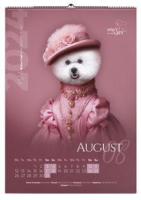 best calendars design, luxury calendars design, calendars with dogs, 2024, Ukraine, designer, Yuliya Strizhkina, Ukraine, PR & Design Studio LA BEAUTY, medieval, glamour, dogs, royal, Shiba Inu