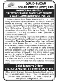 Financial Consultancy Services Advertisement - 27/11/2013