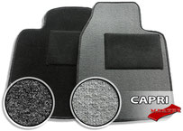 MERTEX-Autofussmatte CAPRI - Tuftvelours  100 % Polypropylen  Fasereinsatzgewicht: ca. 850 g/qm  Kompaktschaumrücken  textiler Hackenschutz/Trittschutz  Farbe: schwarz oder grau