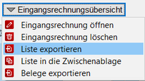Eingangsrechnungen exportieren
