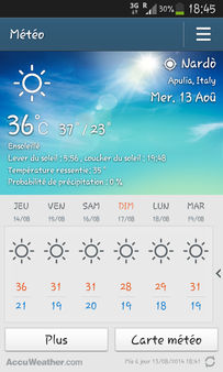 La météo du jour