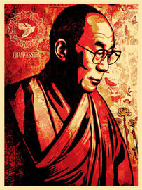 Shepard Fairey Dalai Lama