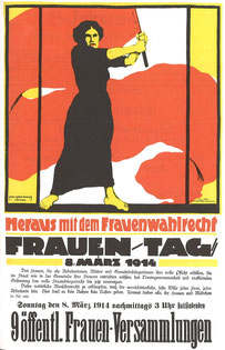 1914, appel au rassemblement pour la journée des femmes en Allemagne