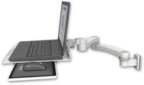 麻酔器側面に取り付けたノートPC用モニターアーム ASLUS-W5-A2