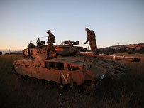 Israelischer Panzer auf den Golanhöhen: Hier kommt es wieder zunehmend zu Scharmützeln. Foto: Abir Sultan
