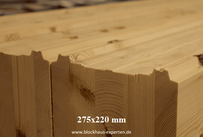 Formstabile langlebige 275 mm dicke Lamellenbalken aus Kiefernholz