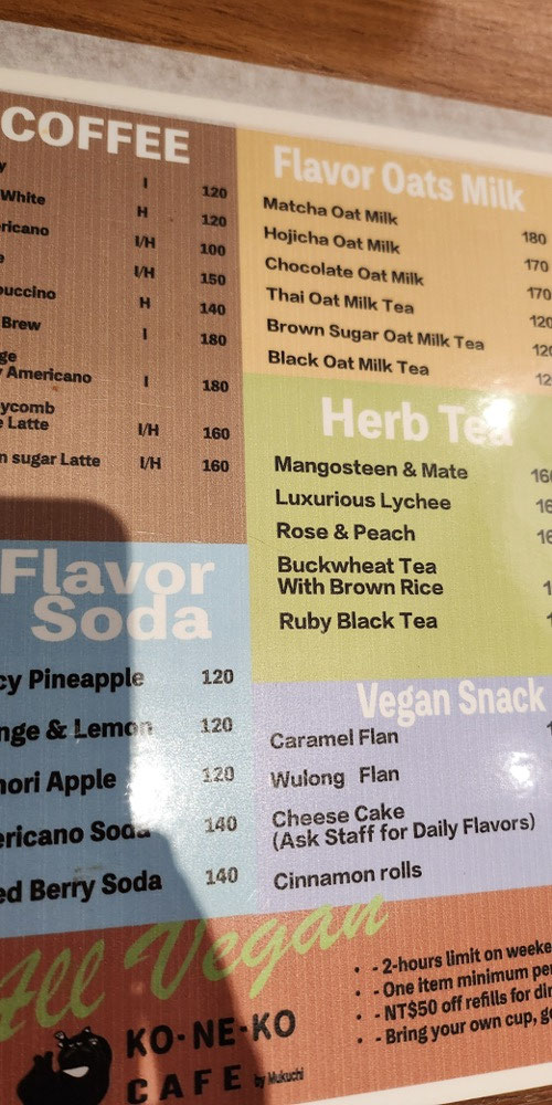 Koneko menu