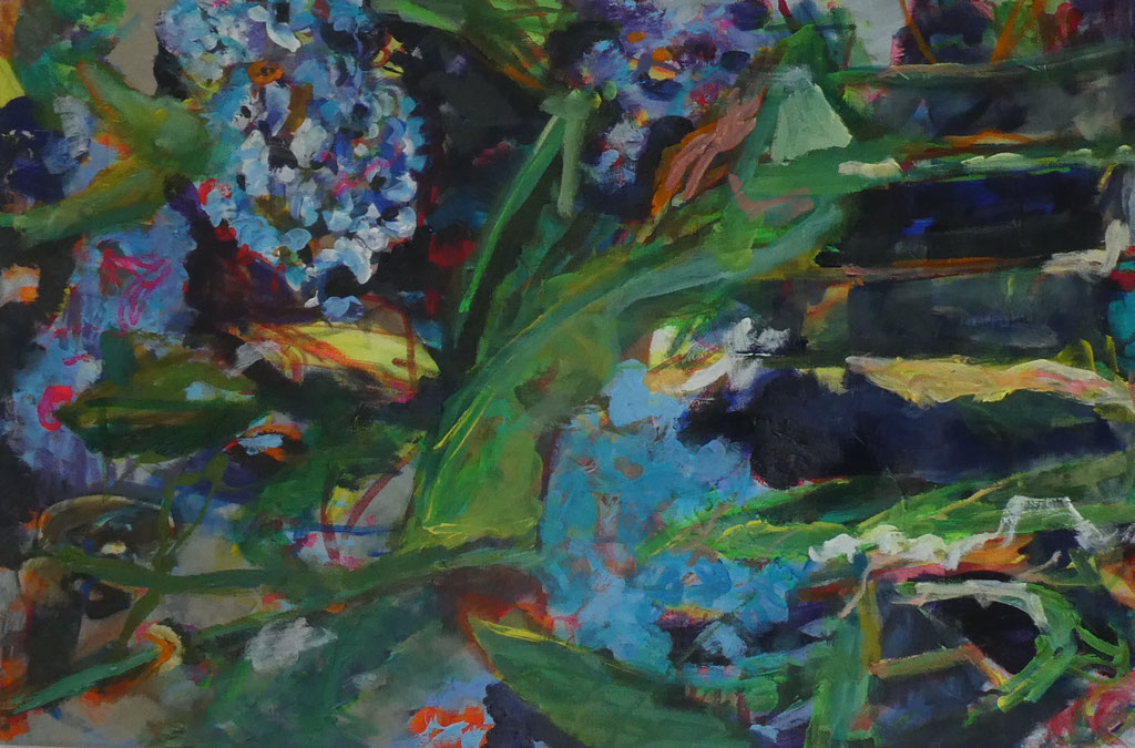 Hortensien 4,  90x60,  acrylic on canvas 