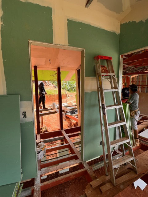 October 2023 - the interior walls arise