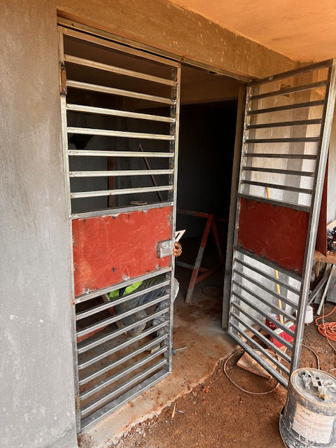 January 2024 - door to the tech room under the pool