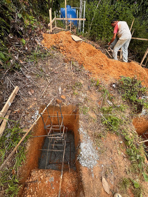 December 2023 - Foundation for solar panels ready for concreting