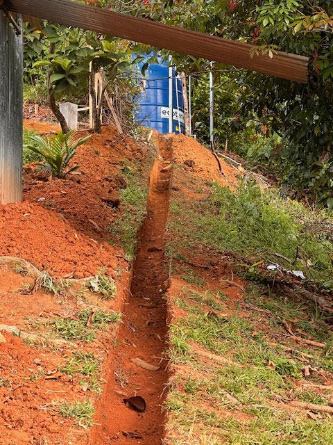 December 2023 - the water tank up the hill gets connected