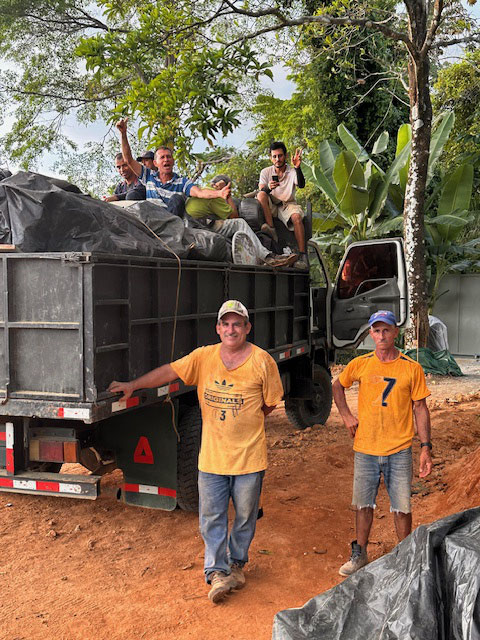 January 2024 - construction team ready for departure - just the electrician/sanitarian, carpenter and painters come on a daily bases