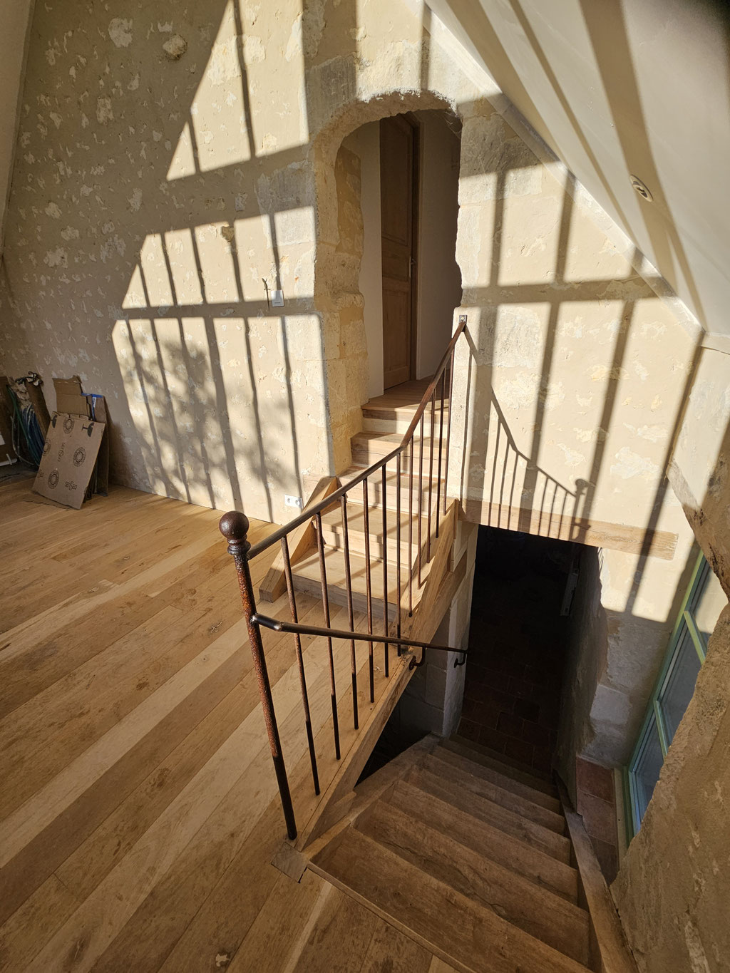 Balustrade en acier vieilli