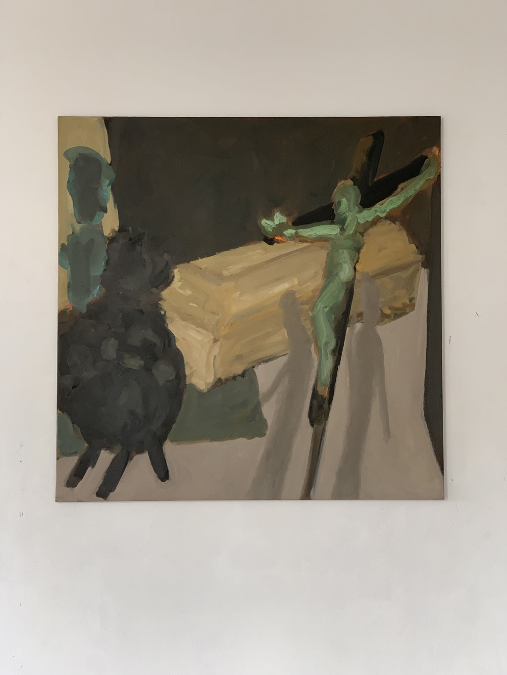BERND IKEMANN       «o.T.», 2020, Öl/Nessel, 145 x 145 cm