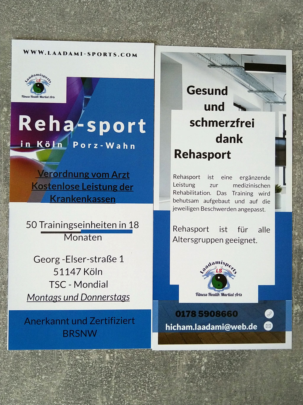 Achtung Neu: Rehabilitationssport in Köln Porz- Wahn ( Mehr Infos scrollen Sie weiter nach unten)