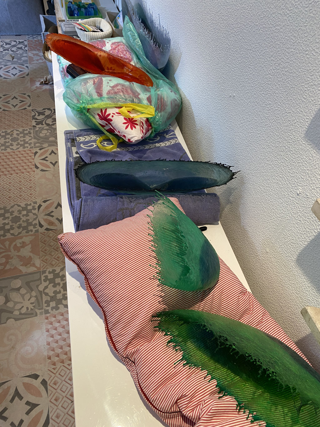 Sieht gemütlich aus? Farbgüsse müssen für 1 Woche ruhig positioniert werden...