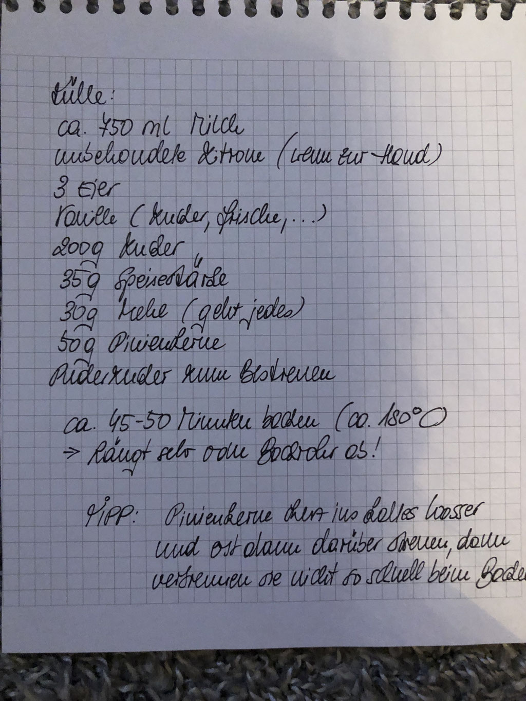 Fülle der Torta della Nonna