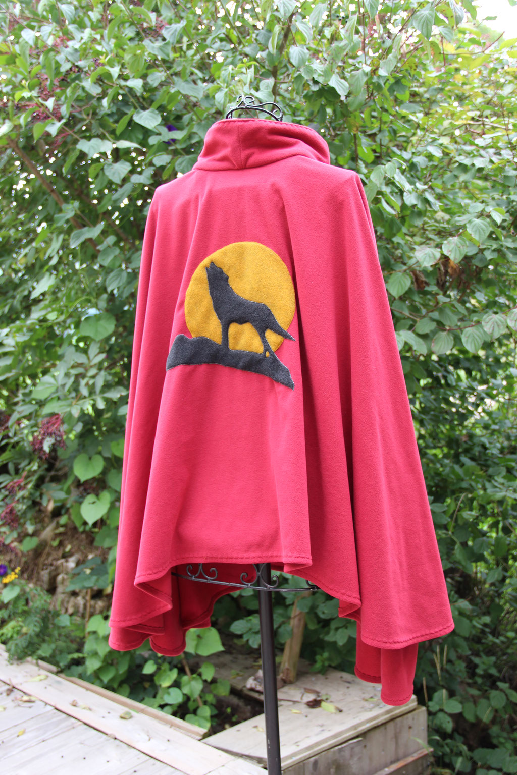 Poncho/Cape "T'étais louuuuuuuuuuuuuuuuuuuuuuuuup ..." (Dos)