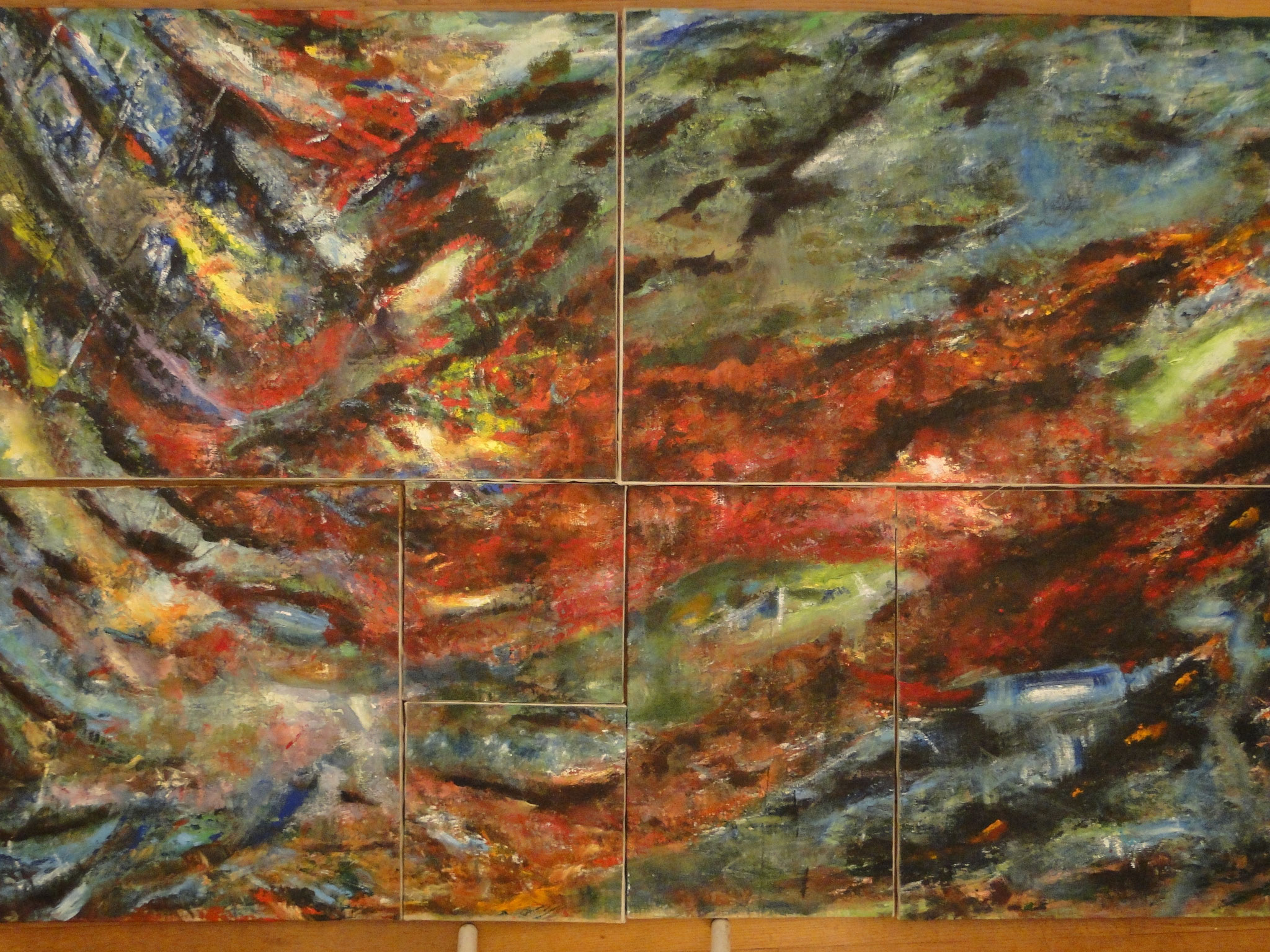 Gaïa 2, heptique,  acrylique sur toile, 108 x 161 cm