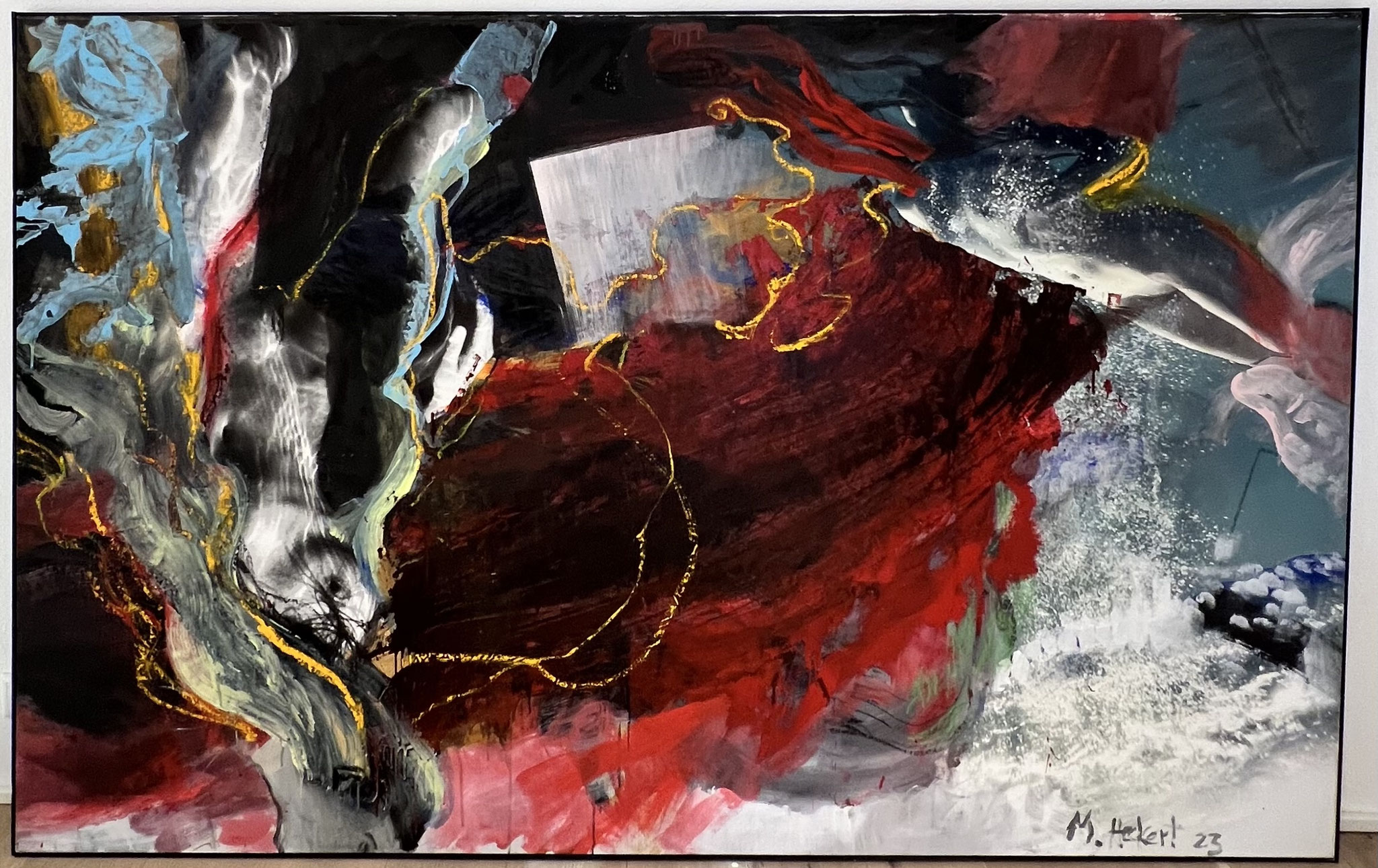 "Reincarnation" | Öl/Fotoleinwand | 140x220cm | 2023