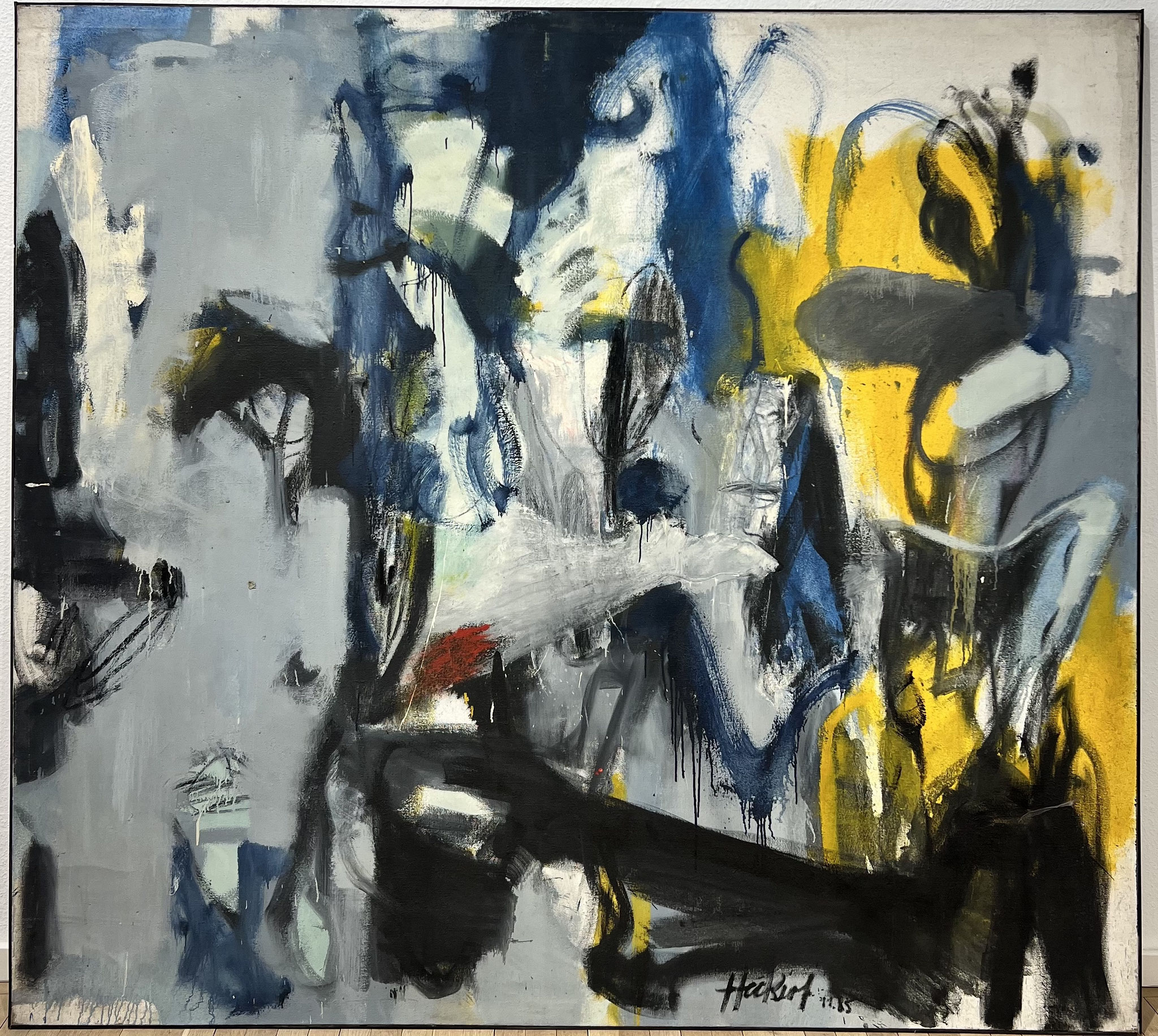 "Der Seidenstrumpf"  | Öl/Rupfen | 200x220cm | 1985