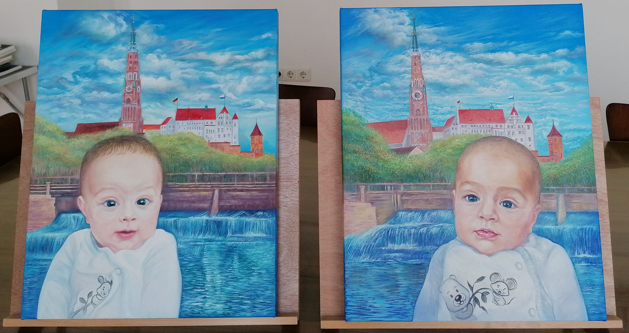 Brüder, Öl auf Leinwand, 50 x 60 cm