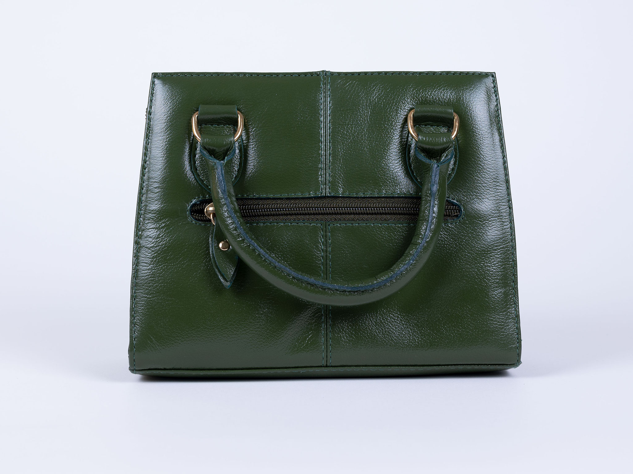 Kleine feminine Tasche | Olivegrün | Hinten