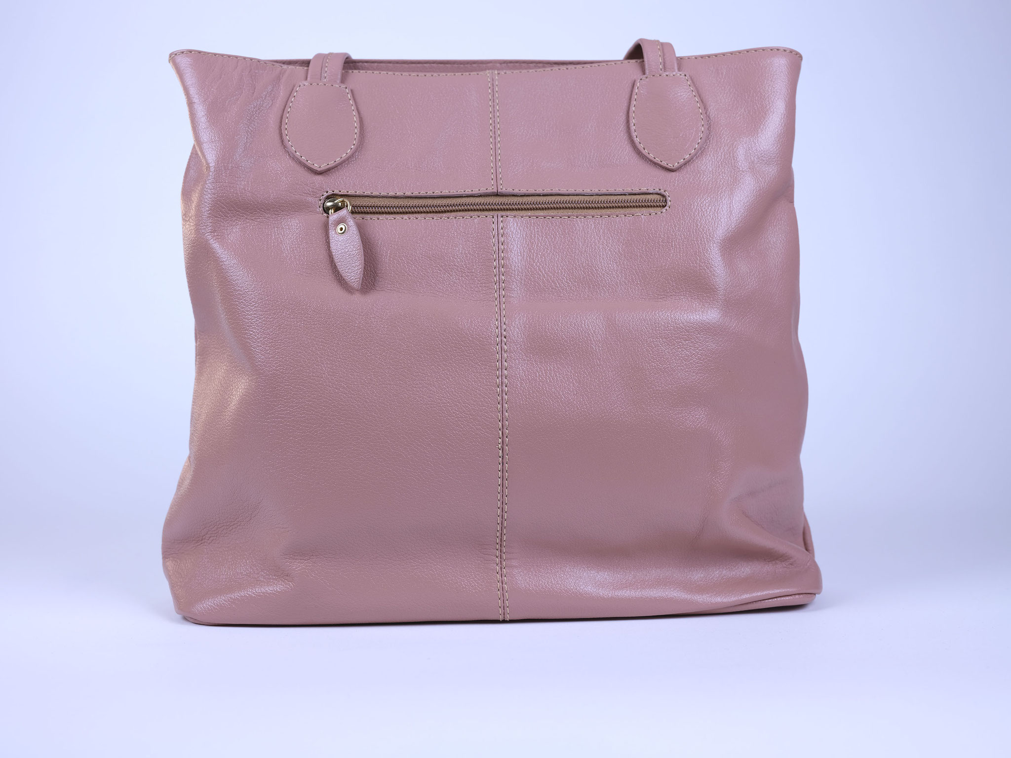 Tasche mit Bommel | Rosa | Hinten