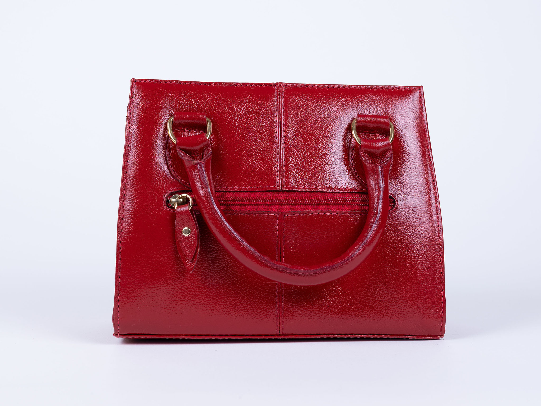Kleine feminine Tasche | Diamantrot | Hinten