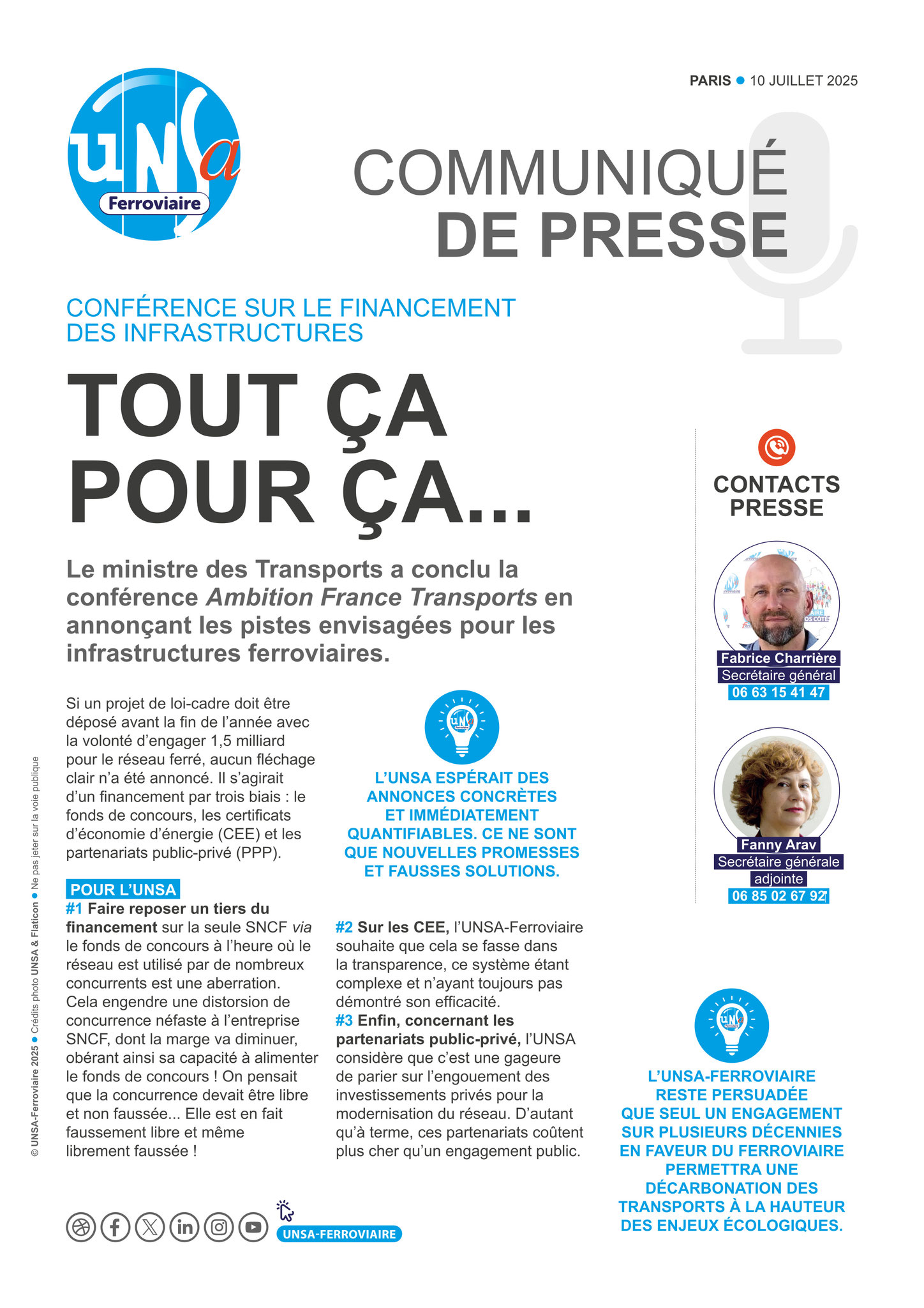 Groupe SNCF - Conférence sur le Financement des Transports