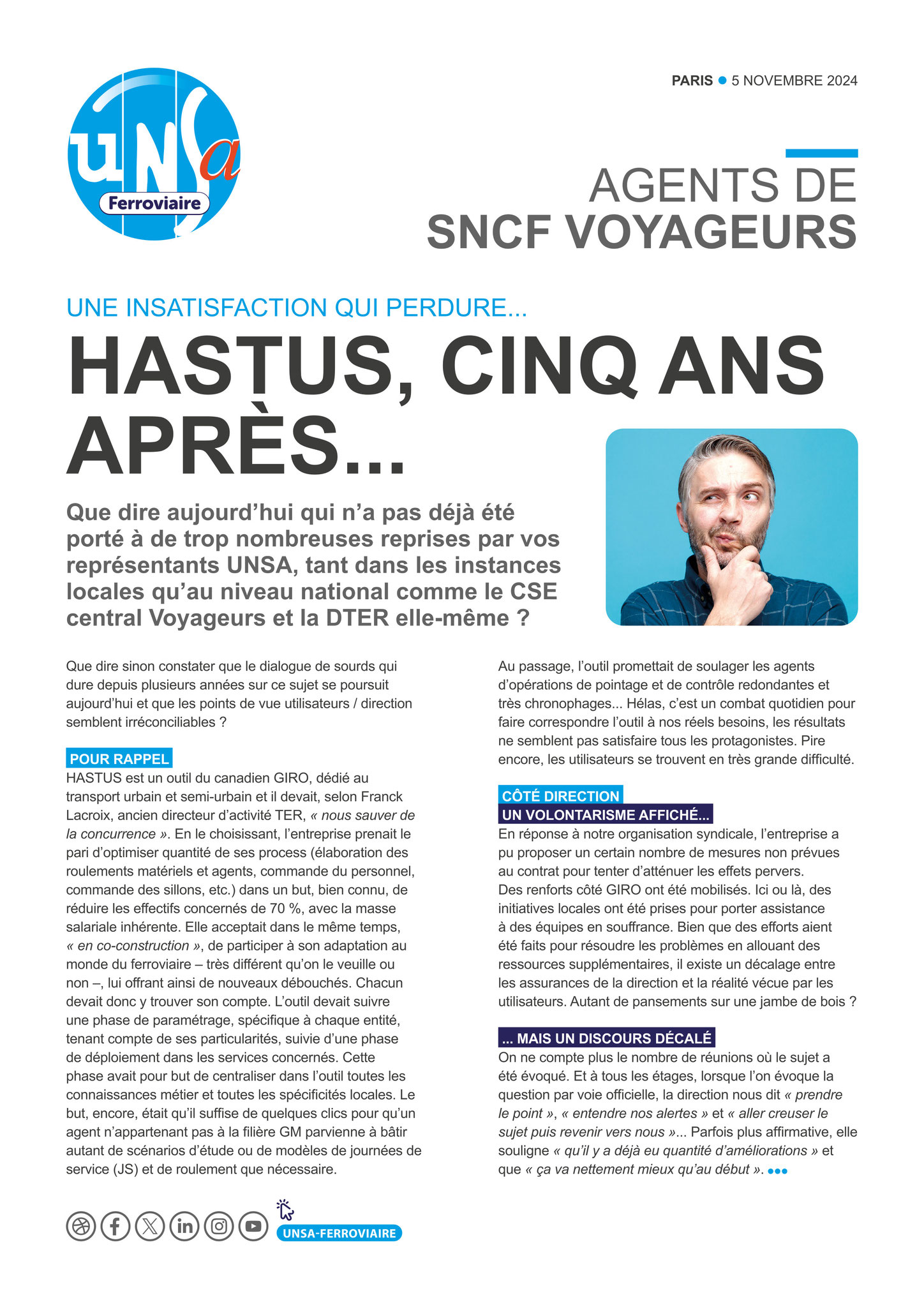 Hastus : toujours pas !