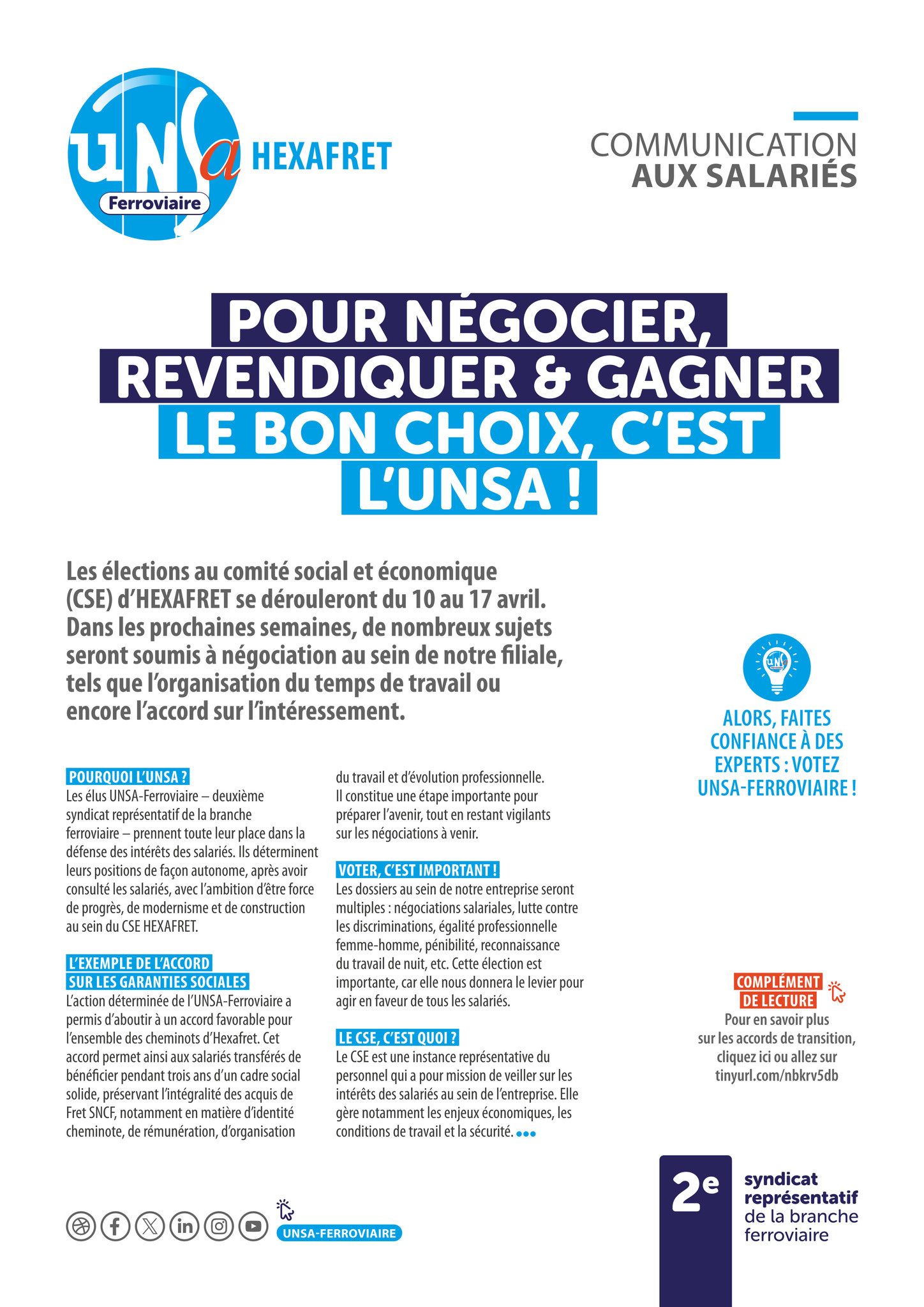 Les bonnes raisons de voter UNSA