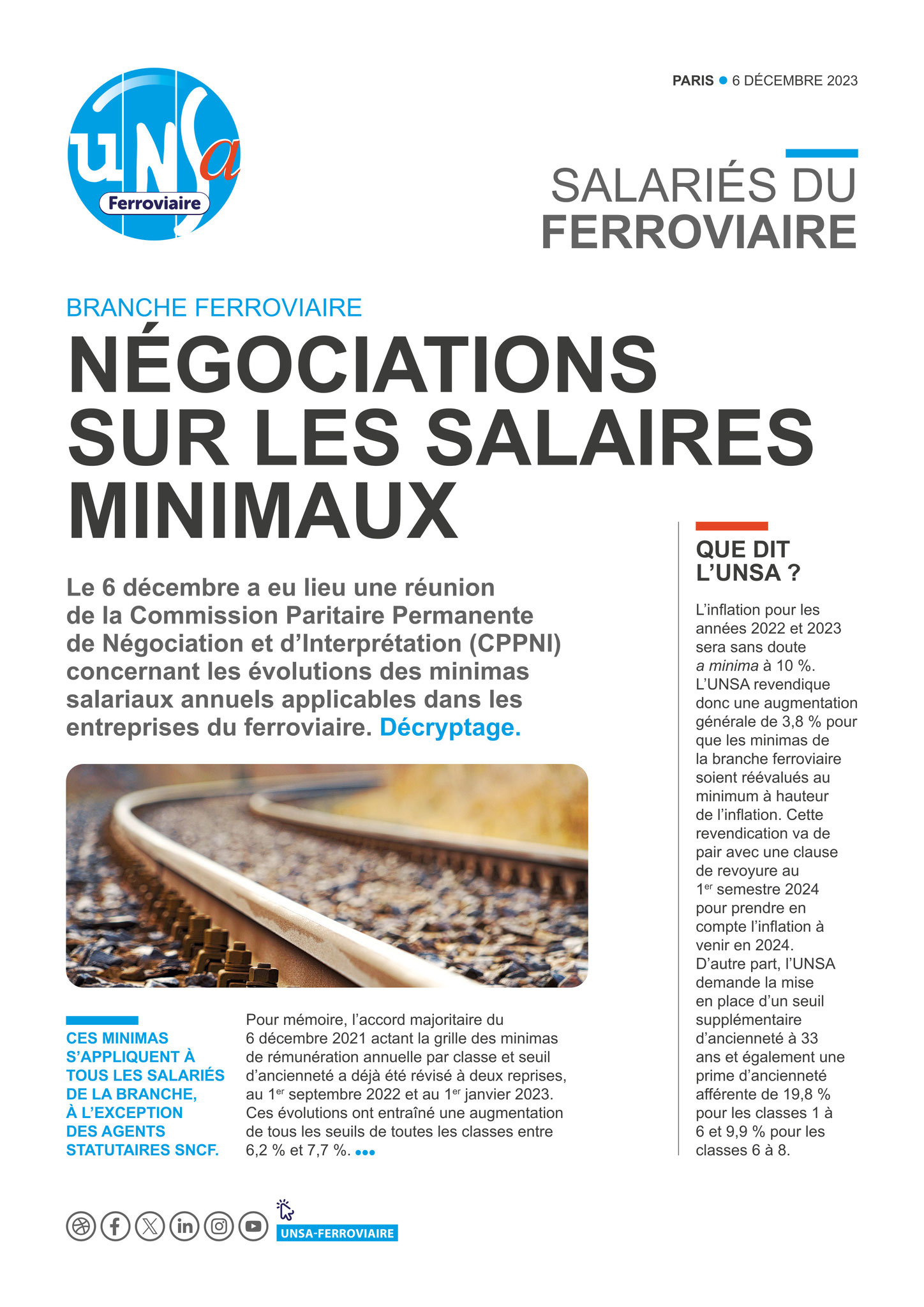 Salarié(e)s du Ferroviaire (toutes entreprises)