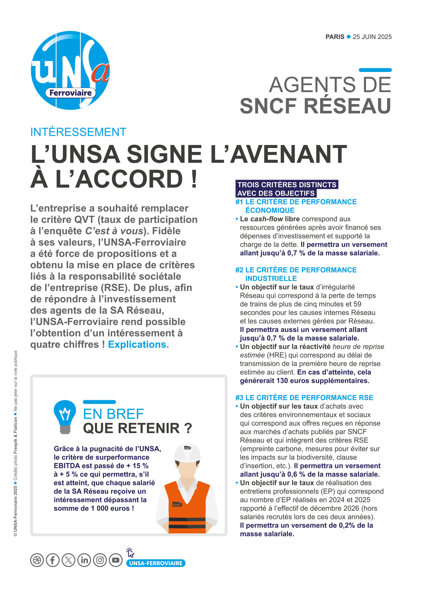 SA RESEAU - Accord INTERRESSEMENT