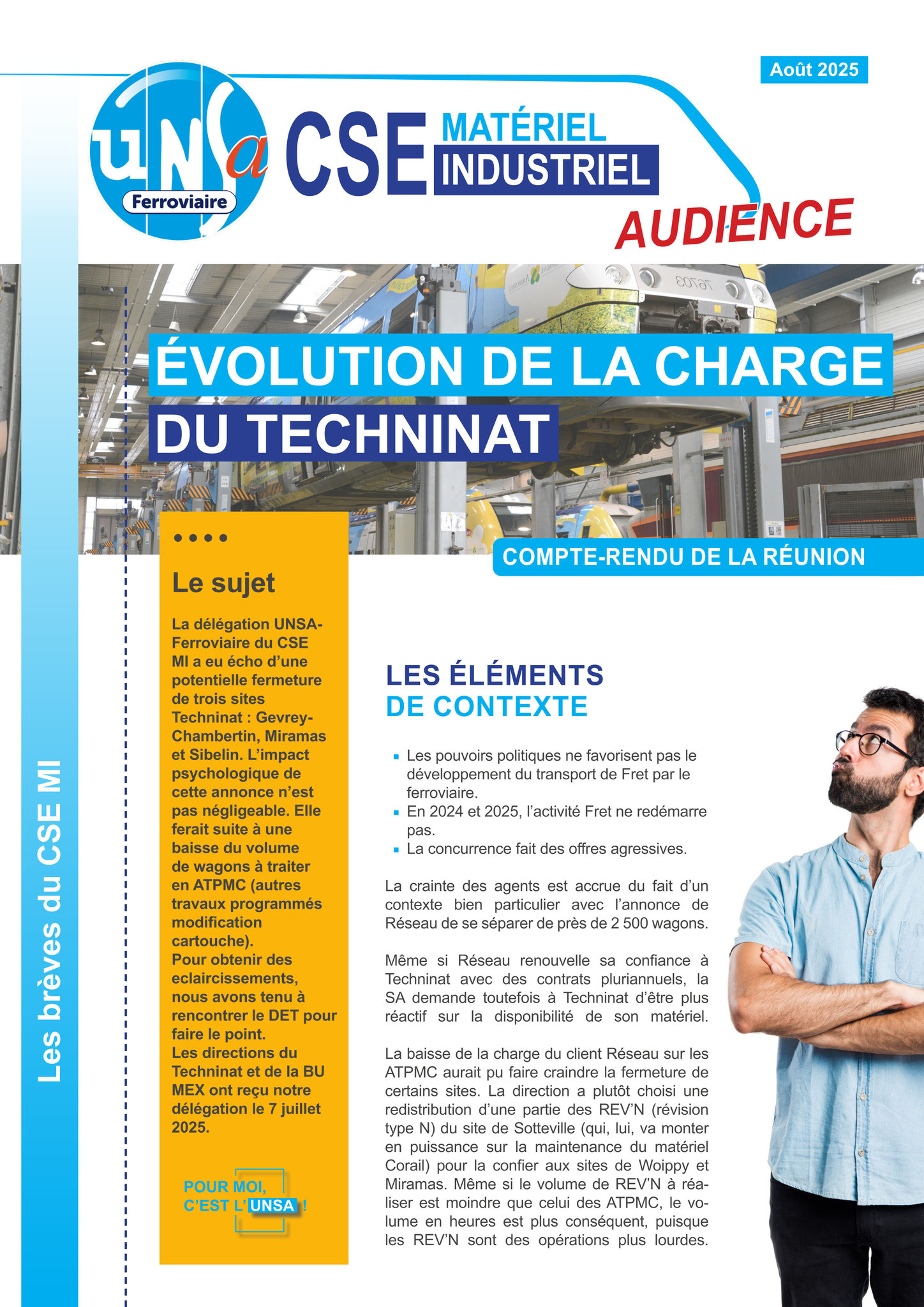Evolution charge de travail du Techninat