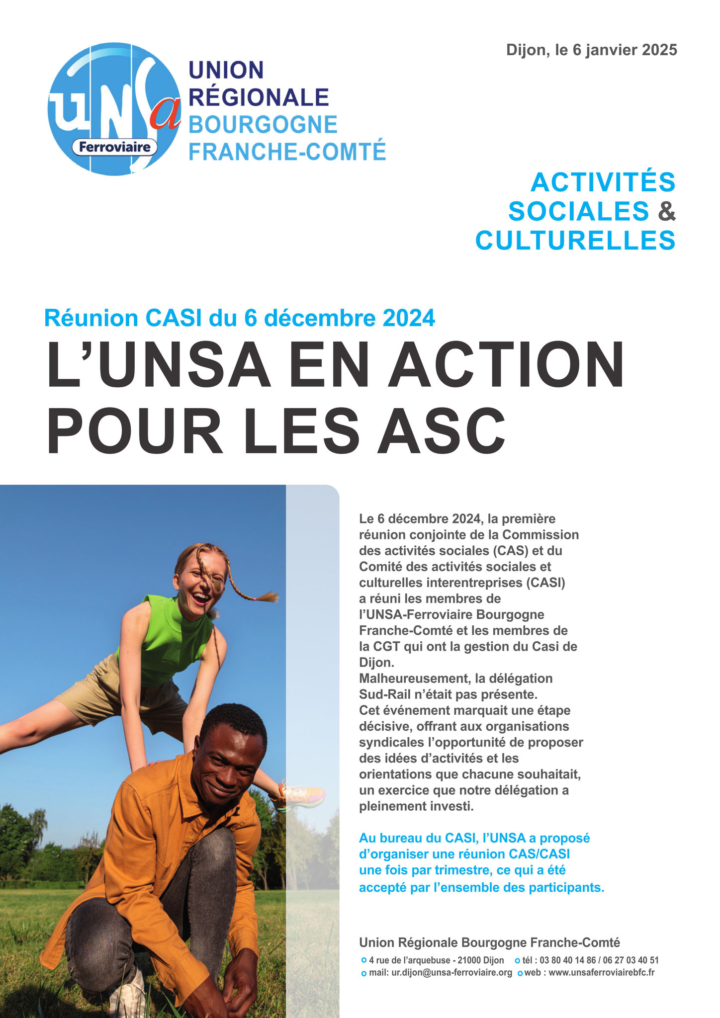 Spécial Activités Sociales et Culturelels de BFC