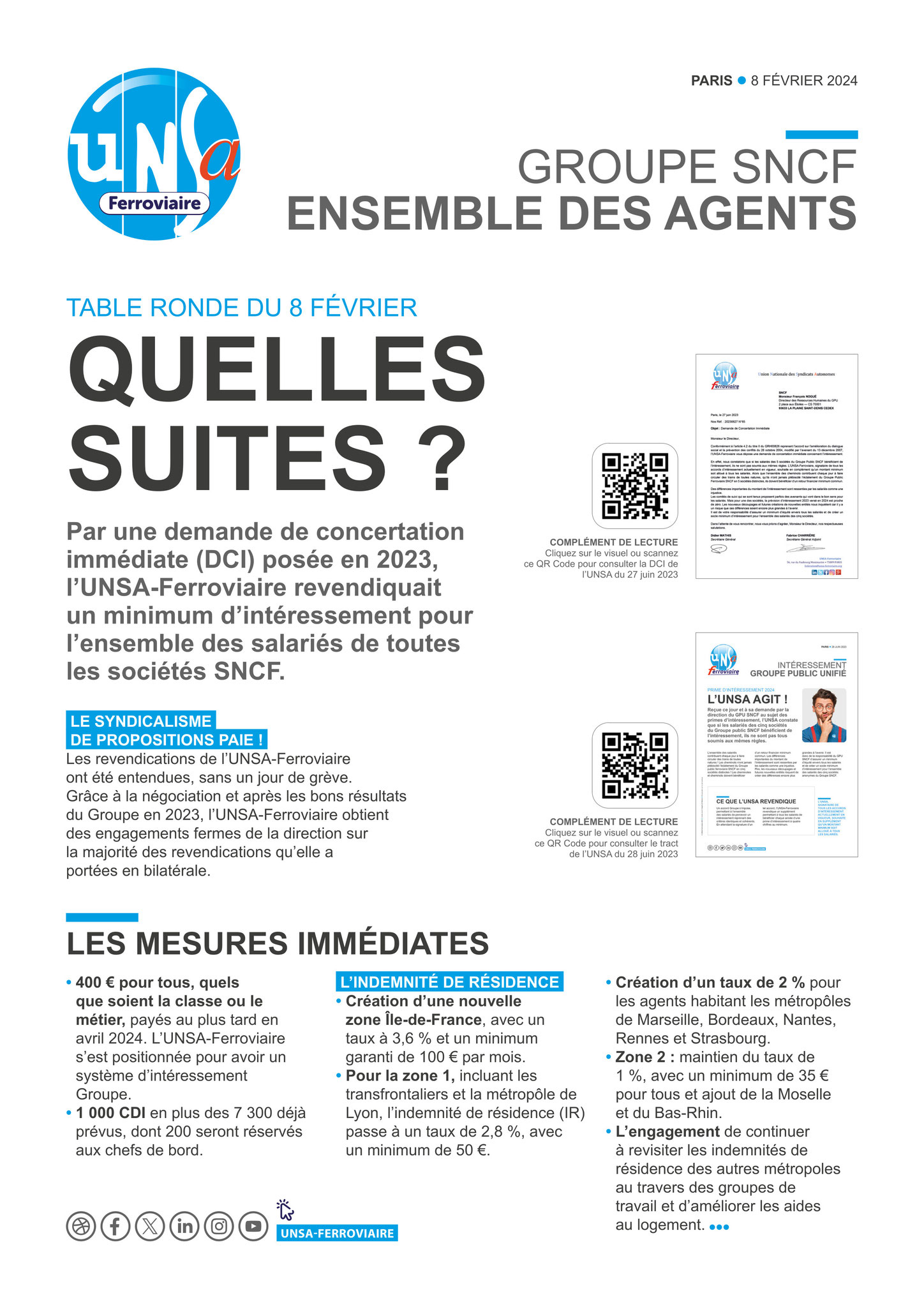 Ensemble des Agents - Le syndicalisme de proposition paie !