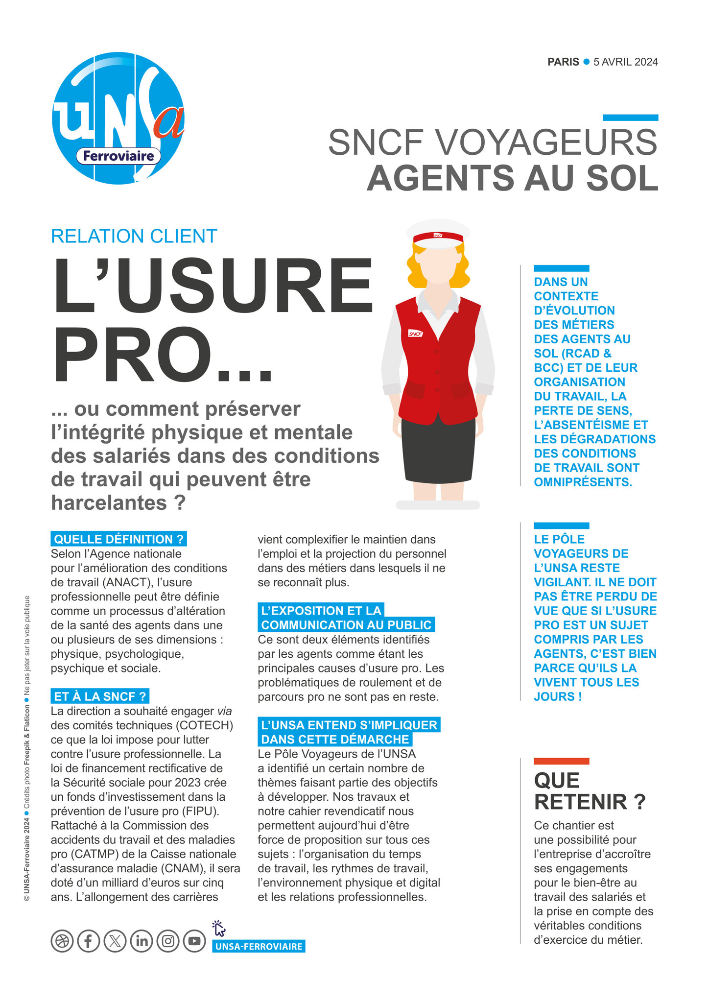 Usure Professionelle - Agentys au sol chez SNCF Voyageurs