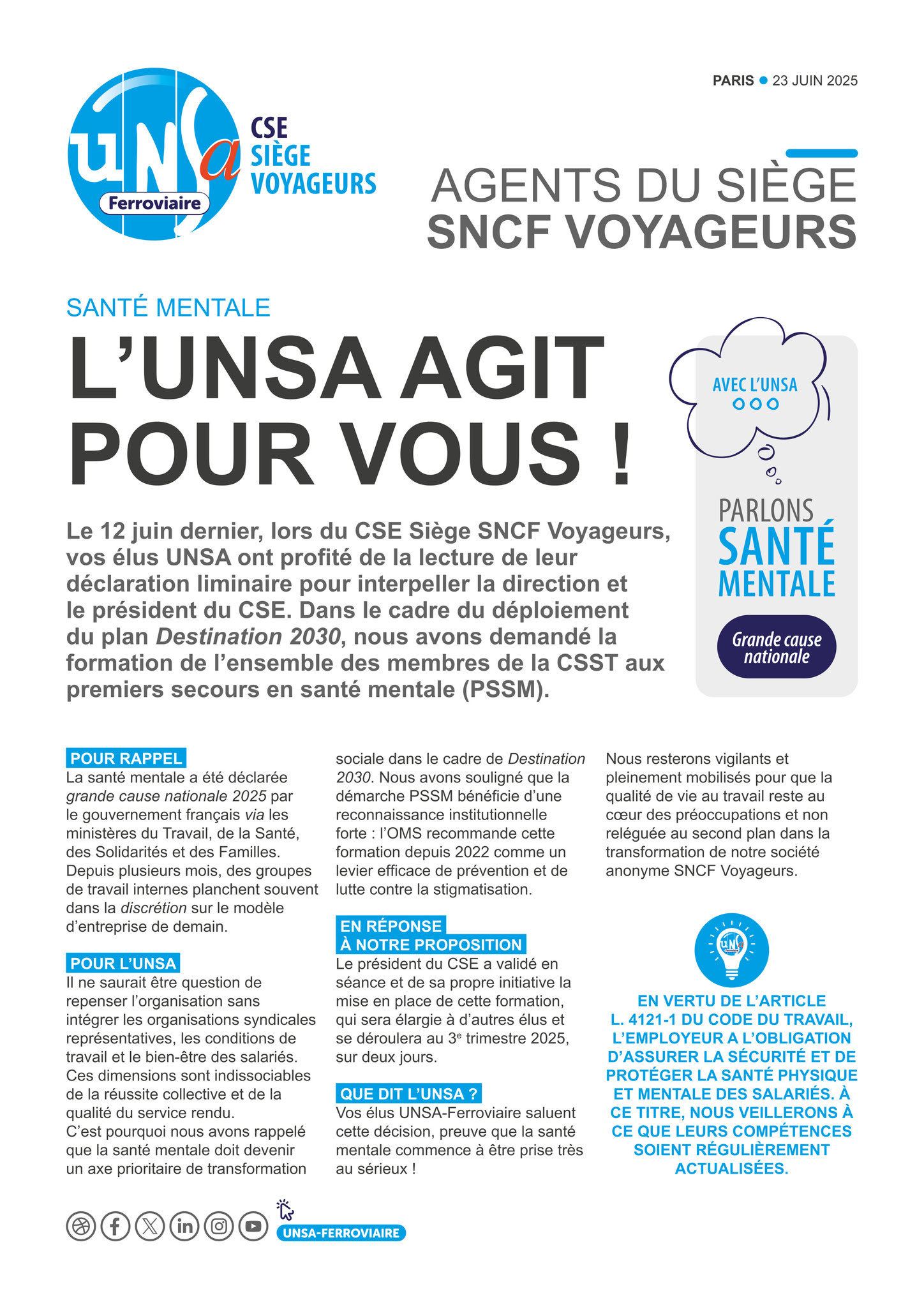 CSE SIEGE Voyageurs - mai 2025