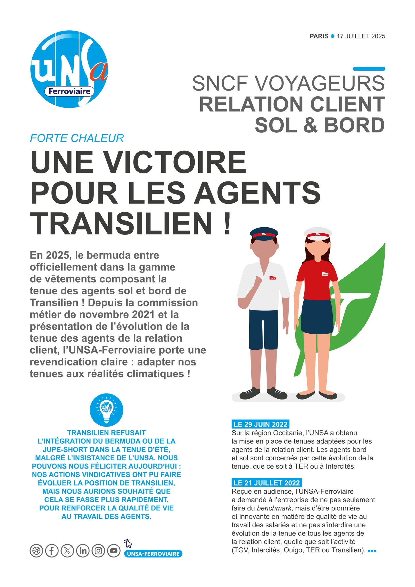 SA VOYAGEURS - Tenue vestimentaire estivale