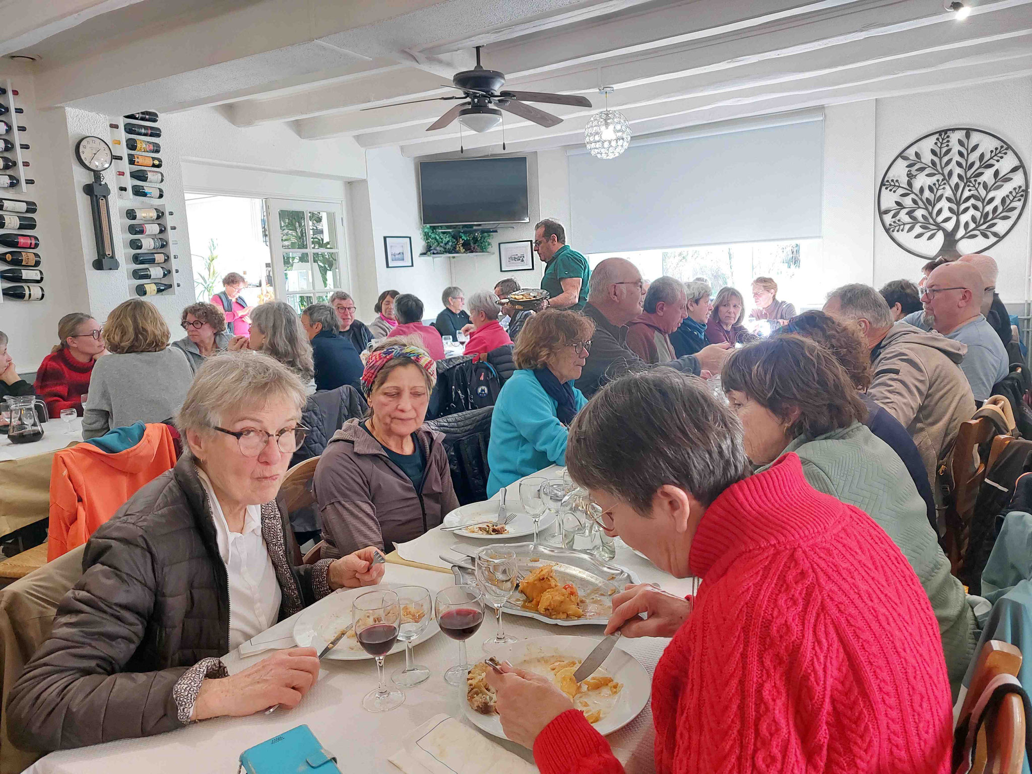 Le repas au restaurant.