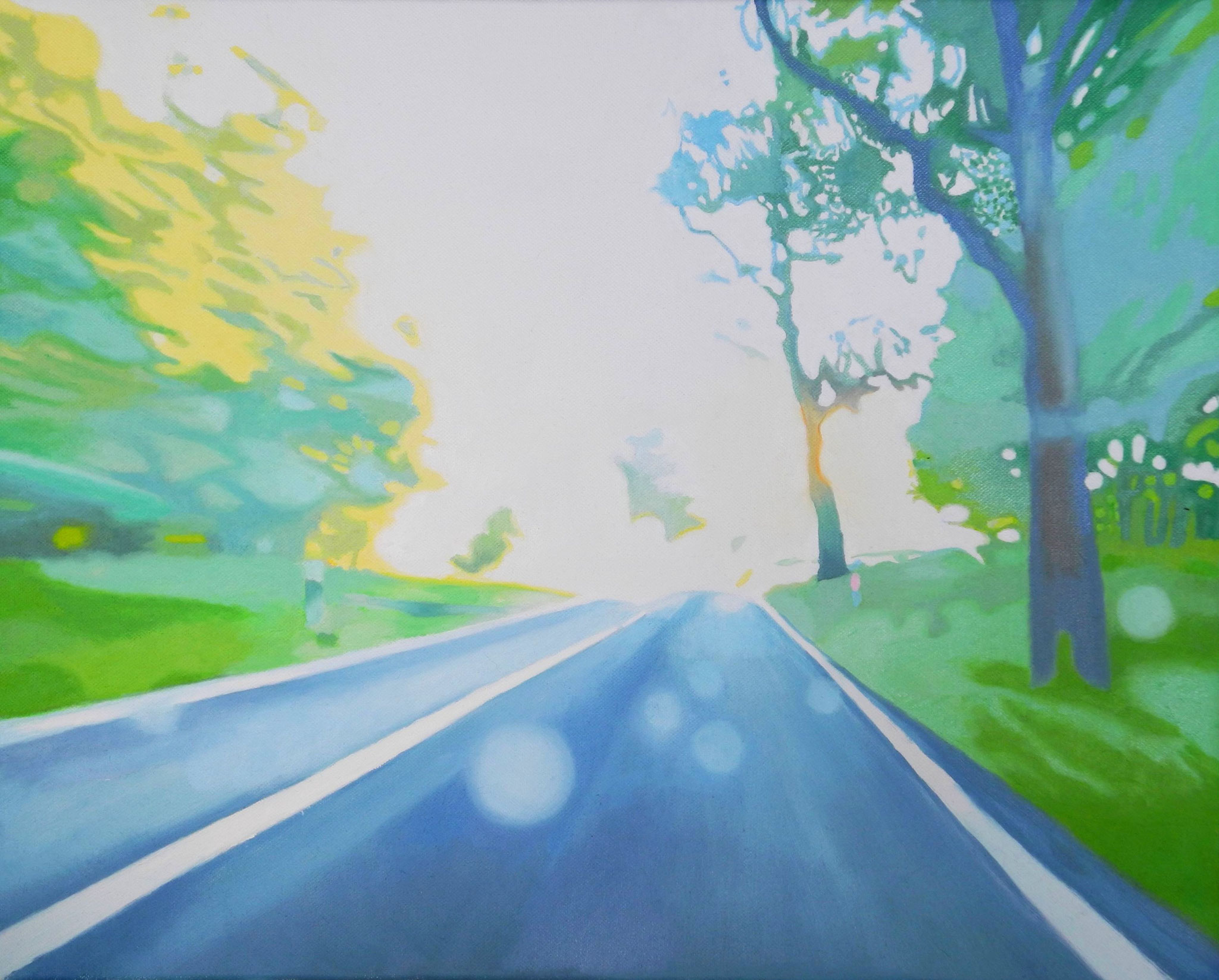 Wegfahren, Oil on Canvas, 50 x 40 cm