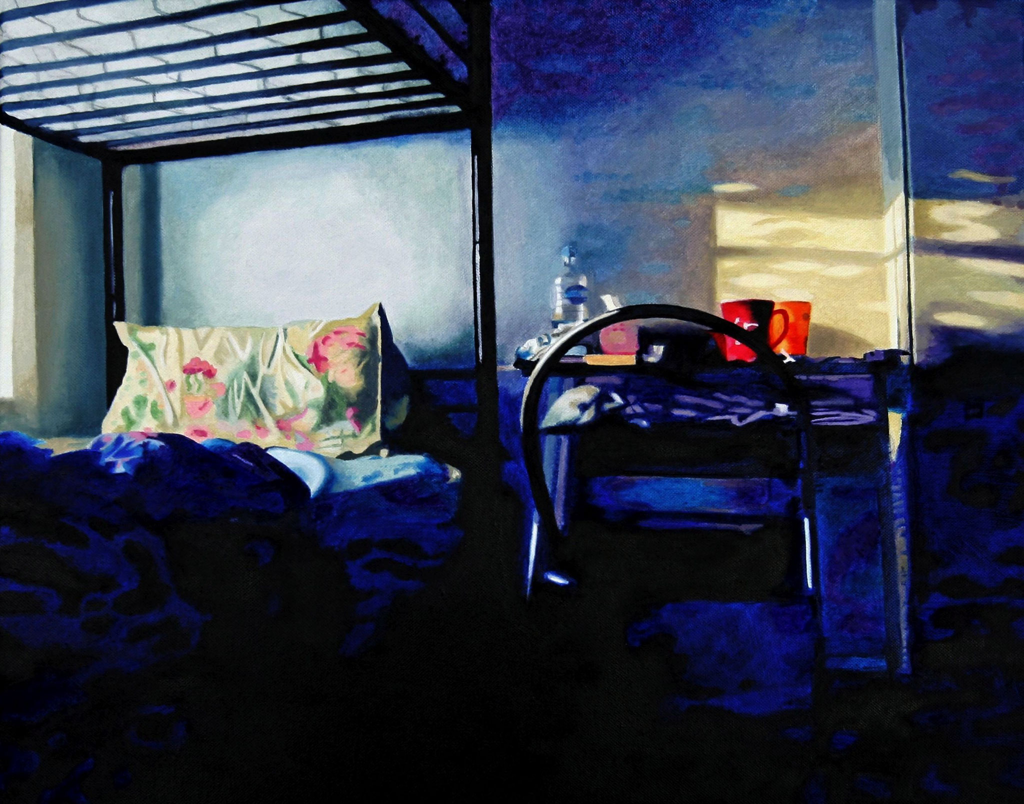 Sharehouse-Room, Oil on Canvas, 50 x 40 cm