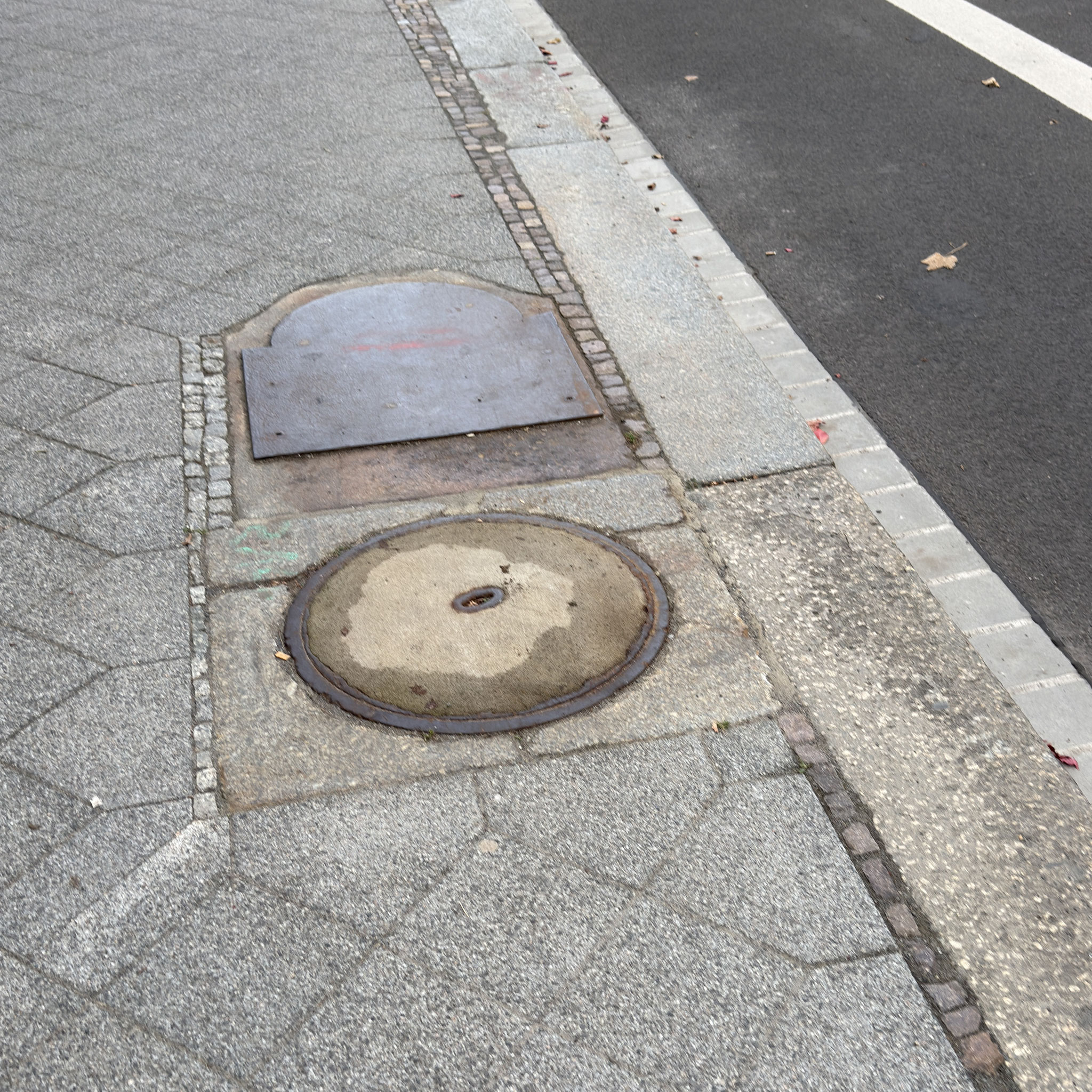 Reste einer Pumpe (Schacht und Abdeckplatte) in der Dieskaustraße vor Haus 50 NL 20.10.2025