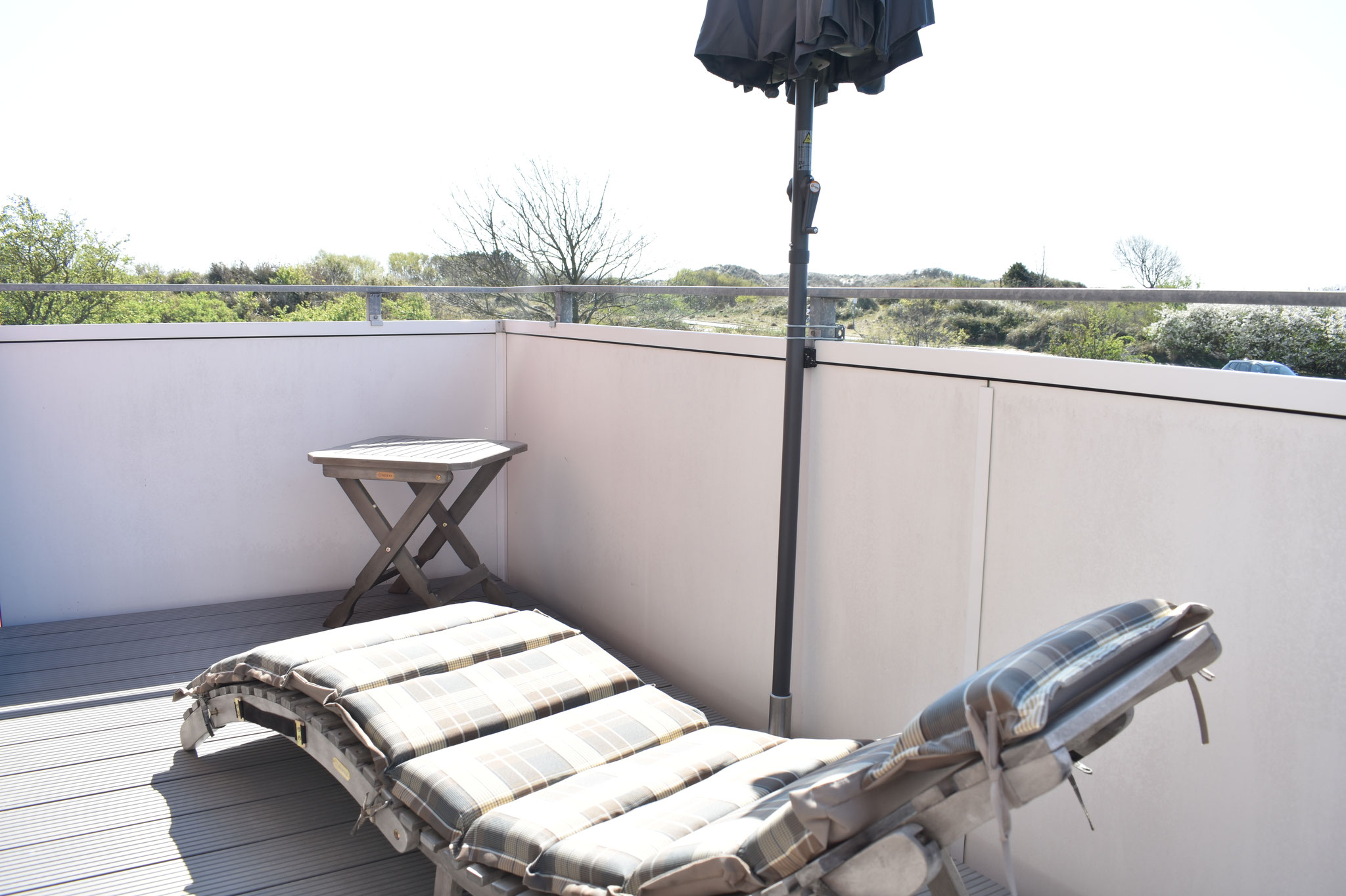 Balkon mit Liege