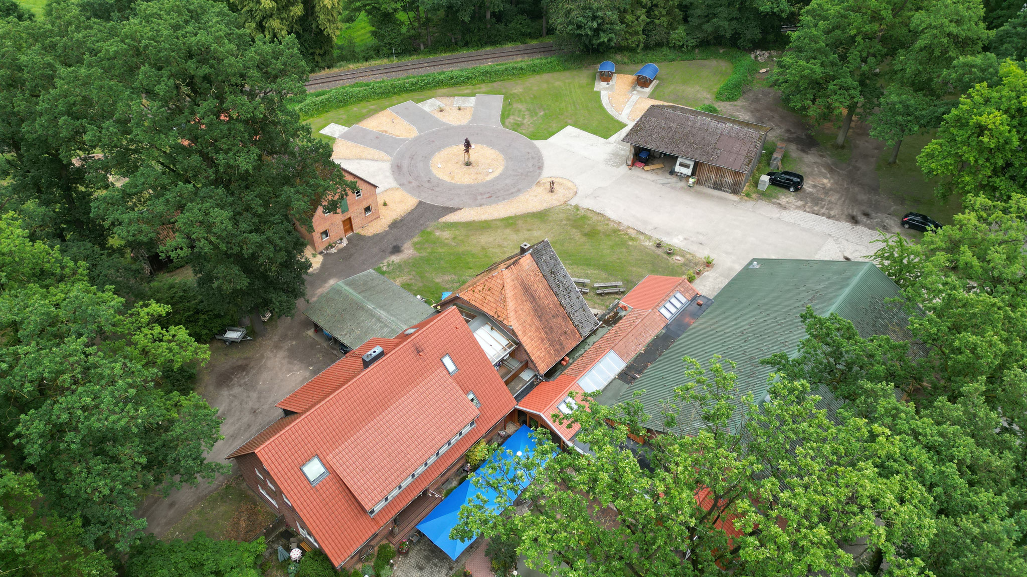 Hof von oben